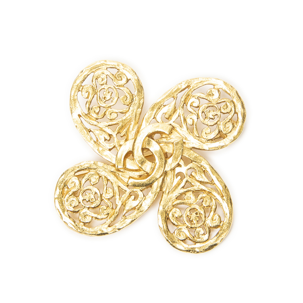 Chanel CC Paisley Brooch